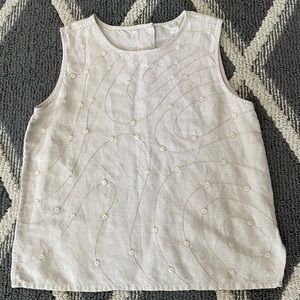 Beige Christopher & Banks size medium sleeveless blouse.